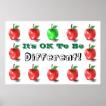 OK To Be Different! Poster Print Sign