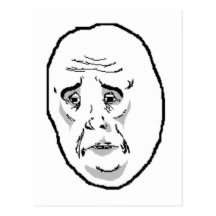 Okay Guy Face Post Card