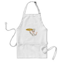 Okay Sign Pizza Chef Illustration Aprons
