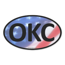 OKC Oval Sticker