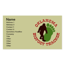 Oklahoma Bigfoot Tracker Business Card Templates