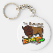 Oklahoma Buffalo Sooner State 2 Key Chain
