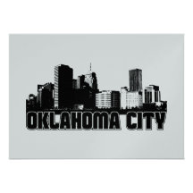 Oklahoma City Skyline Custom Invites