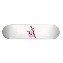 Oklahoma Girl with Scribbled Oklahoma Map Skate Deck