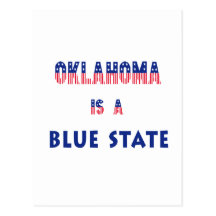 Oklahoma is a Blue State Post Cards
