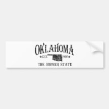 Oklahoma - The Sooner State Bumper Sticker
