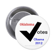 Oklahoma Votes Obama 2012 Pin