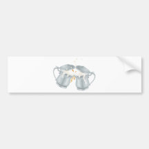 Oktoberfest Ale Beer Mug Tankards Toasting Bumper Stickers