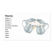 Oktoberfest Ale Beer Mug Tankards Toasting Business Card Template
