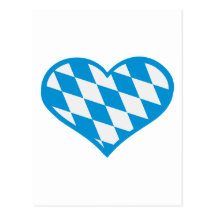 Oktoberfest Bavaria heart Postcard