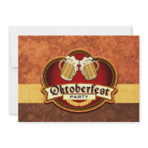Oktoberfest Beer Party Double Mug Toast Custom Announcement