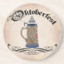 Oktoberfest Beer Stein with Fall Leaves Coaster