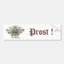 OktoberFest Bier Keg Print, Prost ! Bumper Stickers