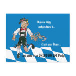 Oktoberfest Blue Party Invitation Postcard
