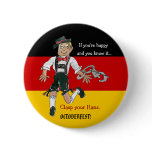 Oktoberfest Cartoon Button Pin