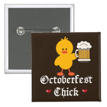 Oktoberfest Chick Button