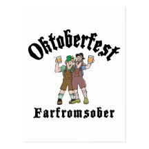 Oktoberfest Far From Sober Postcard