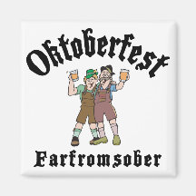 Oktoberfest Far From Sober Refrigerator Magnets
