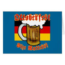 Oktoberfest Size Matters Fun Tshirt Card