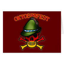 Oktoberfest Skull and Crossbones Design Card