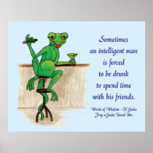 Ol Gecko forced to be drinking to enjoy his friend Print