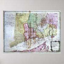 Old 1766 Connecticut Map Print