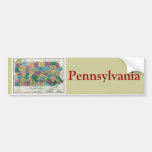 Old 1829 Pennsylvania Map Bumper Stickers