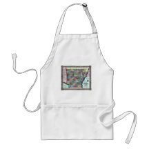Old 1854 Arkansas Map Aprons