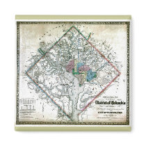 Old 1862 Washington District of Columbia Map Fridge Magnet