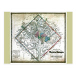 Old 1862 Washington District of Columbia Map Post Card