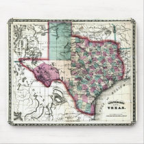 Old 1866 Texas Map Mousepad
