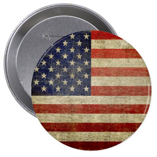 Old American Flag Button