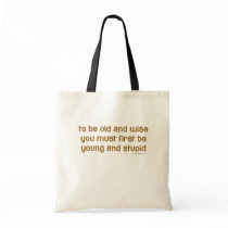 old and wise tote bag