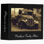 Old Antique Truck in Sepia Family Photo Album 3 Ring Binder