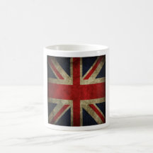 Old Antique UK British Union Jack Flag Coffee Mug