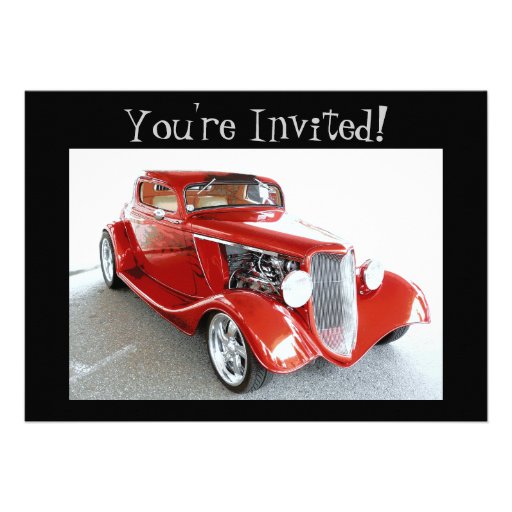 Old Antique Vintage Red Car You're Invited!