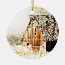Old Barn Christmas Ornament