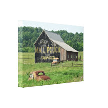 Old Barn Mail Pouch Tobacco Advertising Car Truck Gallery Wrap Canvas