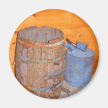 Old Barrel Refrigerator Magnet