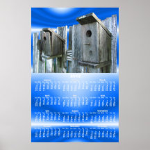 Old Bird Houses calendar ~ print