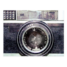 Old black camera post cards