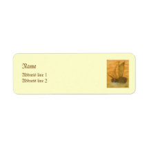 Old Boat Return Address Label