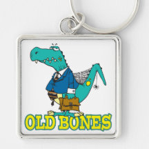 old bones funny dino dinosaur toon key chain