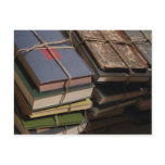 Old book stack postcards