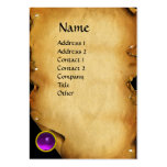 OLD BROWN PARCHMENT, GEM STONE, MONOGRAM BUSINESS CARD TEMPLATES