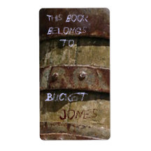Old Bucket  Bookplate Shipping Label
