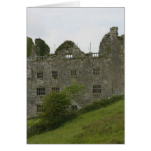 Old Building Castle On Green Hill Greeting Cards