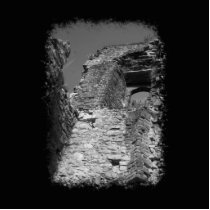 Old building. Stone Walls with Window. Photo Cutout