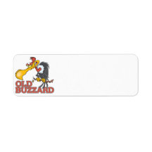 old buzzard funny cartoon character return address label