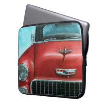 Old Car '55 Chevy auto vintage car Computer Sleeves